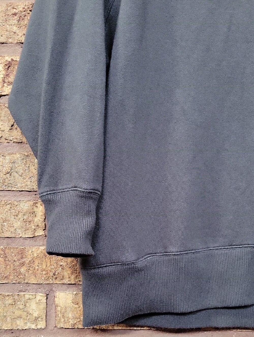 aerie Charcoal Gray Crewneck Sweatshirt Pockets Cotton Blend Size Small Casual - Picture 4 of 10